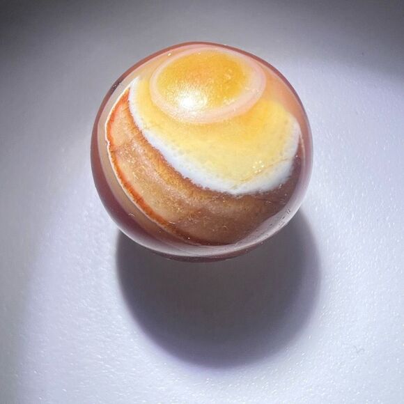 Carnelian‎ Agate Crystal Marble Sphere (#7) - Picture 6 of 10